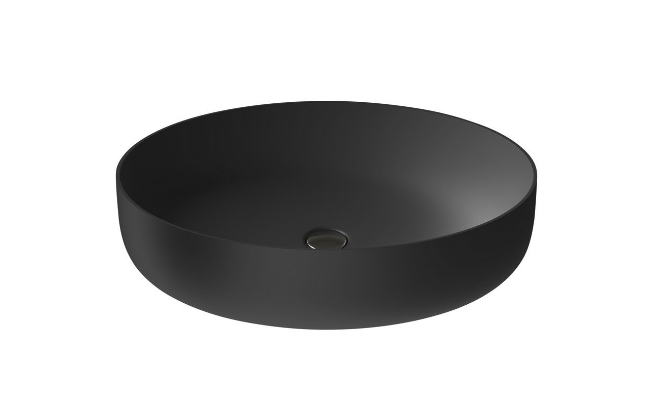 Aquatica Aurora-Blck Lavabo Ovale en Pierre Graphite Noir picture № 0