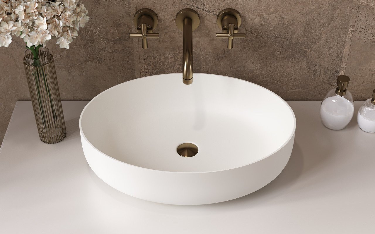 Aquatica Aurora-Wht Lavabo Ovale en Pierre picture № 0