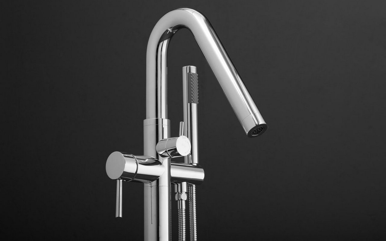 Aquatica Colonna-WS Remplisseuse de bain fixée au sol – Chromé picture № 0
