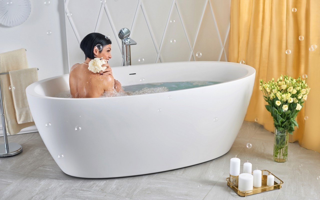 Aquatica Sensuality-Wht™ Baignoire Îlot Surface Solide picture № 0