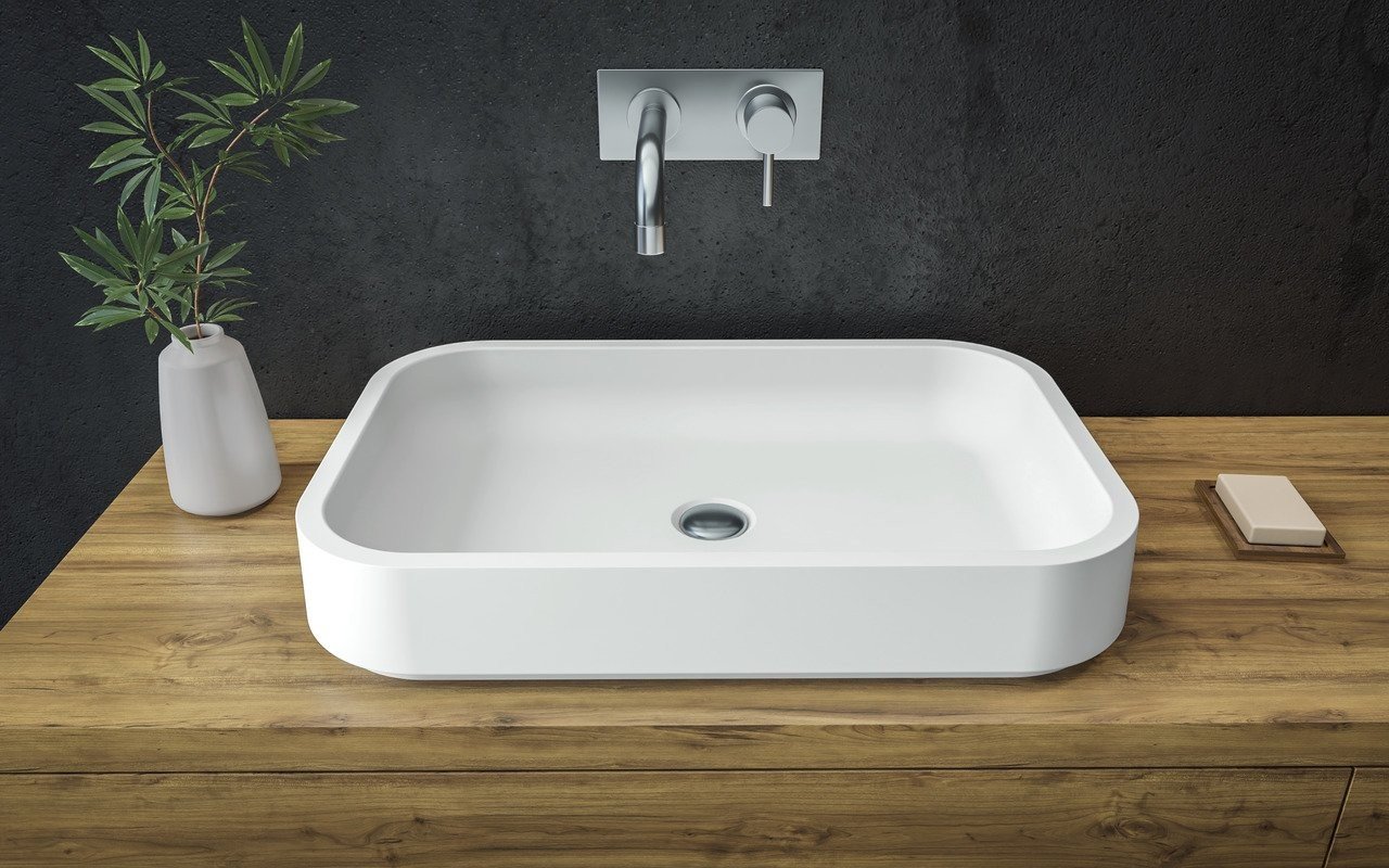 Aquatica Solace-A-Wht Lavabo Rectangulaire en Pierre picture № 0