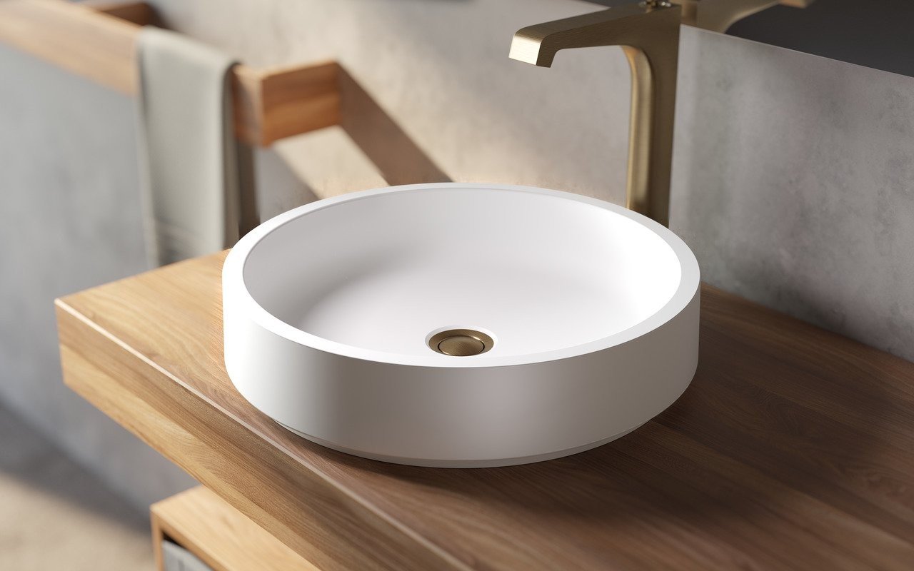 Aquatica Solace-A-Wht Lavabo Ronde en Pierre picture № 0