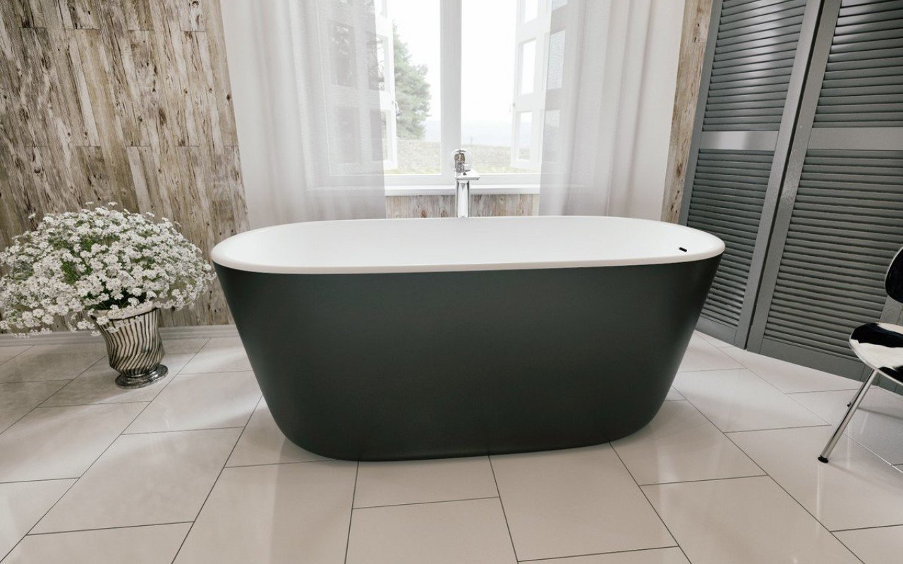 Lullaby-Mini Black par Aquatica® baignoire autoportante en pierre picture № 0