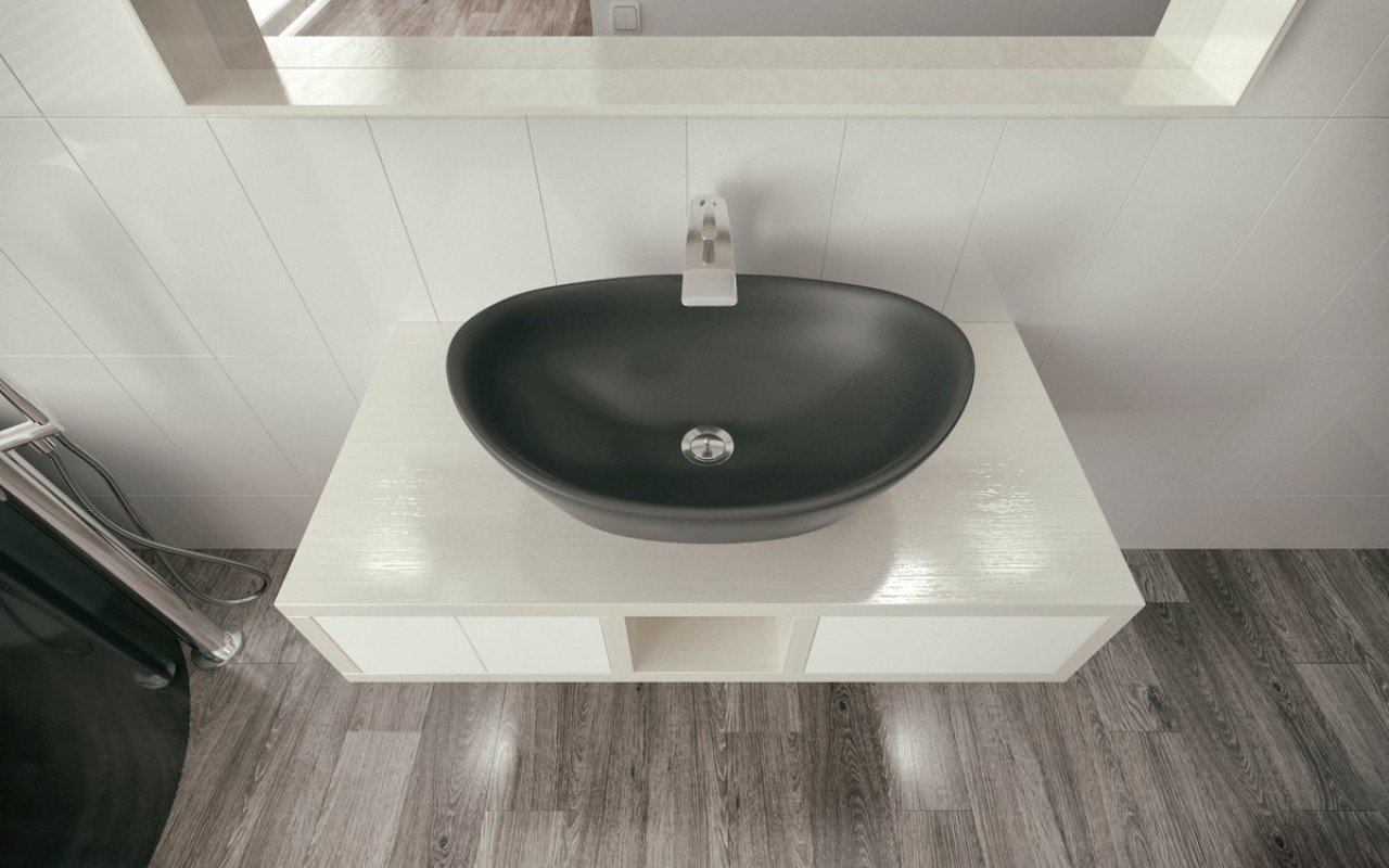 Aquatica Luna - Lavabo en pierre noire picture № 0