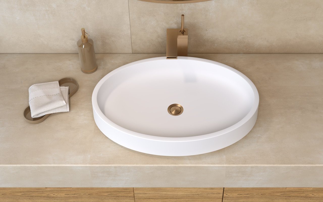 Aquatica Solace-Wht Lavabo Ovale en Pierre picture № 0