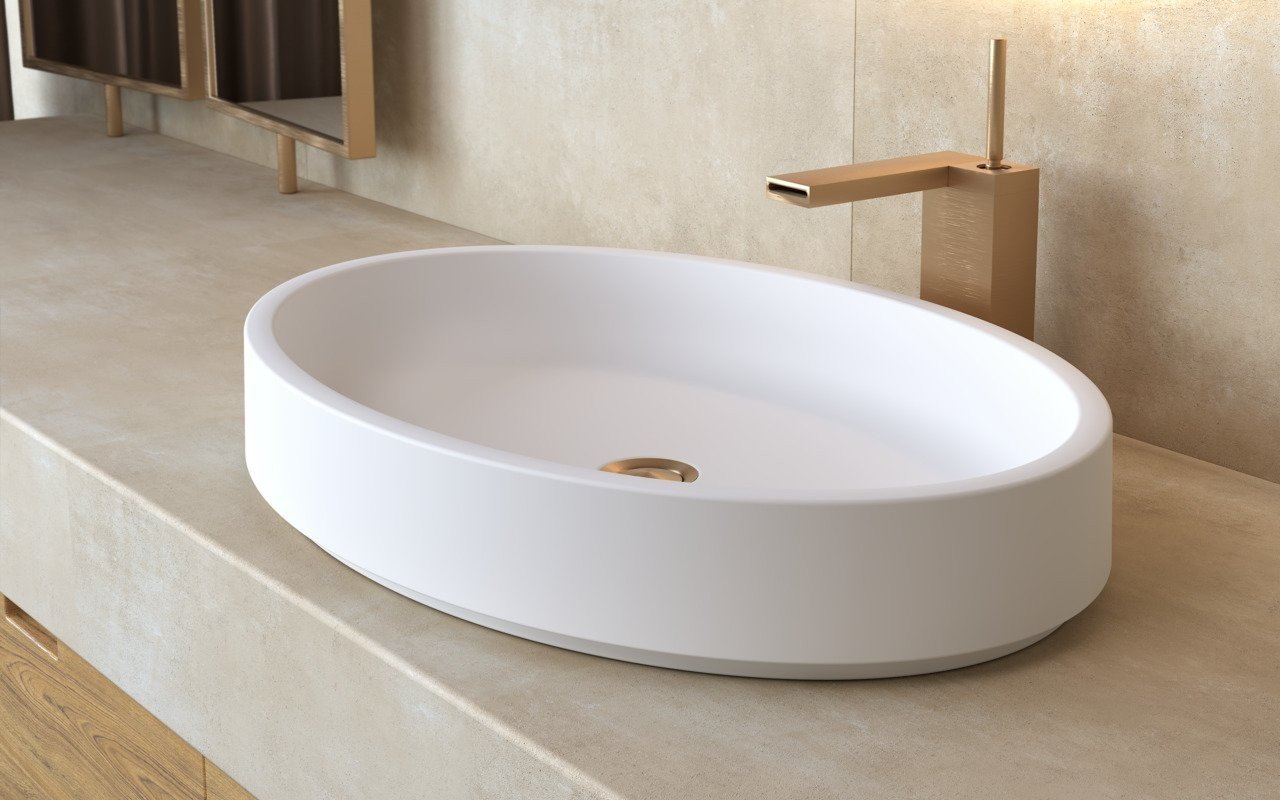 Aquatica Solace-Wht Lavabo Ovale en Pierre picture № 0