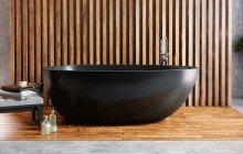 Spoon 2 Black Freestanding Solid Surface Bathtub (5) (web)