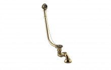 Retro series bath waste with plug and chain in old brass int 01